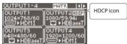ROLAND XS-84H - Output status screen - 1