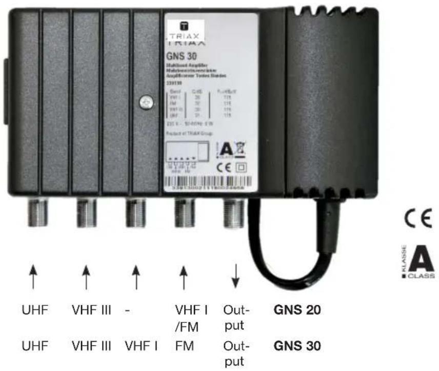 TRIAX GNS 20 - Operating Instructions Terrestrial Multiband amplifier - 1