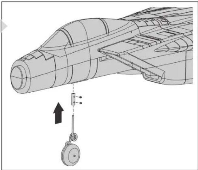 E-flite F-15 Eagle - Landing Gear Installation - 2