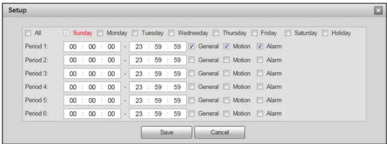 Dahua Technology Ultra IPC-HDBW8232E-Z-SL - Snapshot Schedule - 2