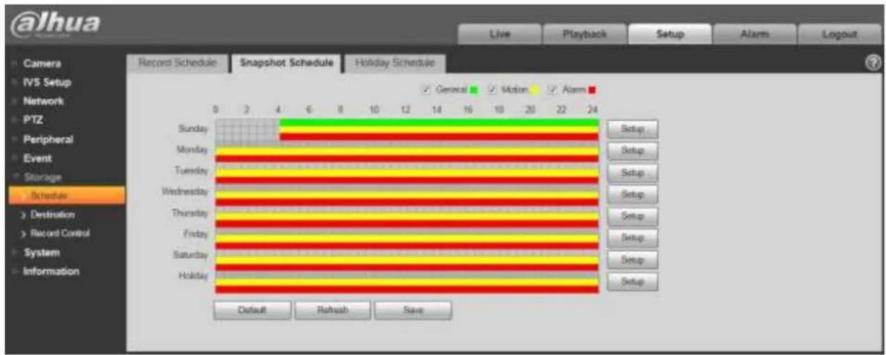 Dahua Technology Ultra IPC-HDBW8232E-Z-SL - Snapshot Schedule - 3