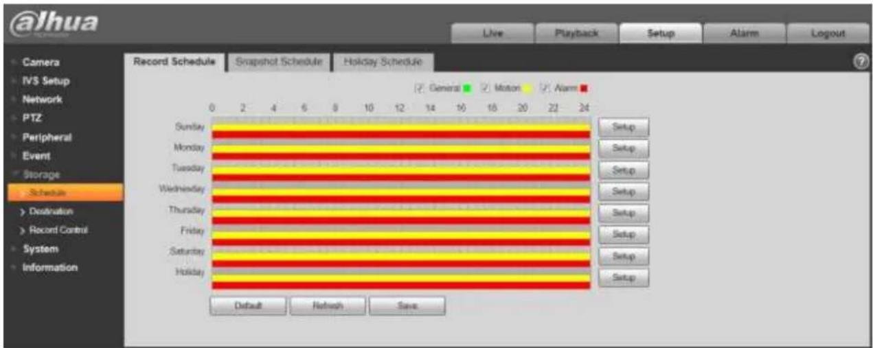 Dahua Technology Ultra IPC-HDBW8232E-Z-SL - Record Schedule - 1