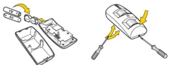 Diagram showing two-step soldering process: first with USB cable and plug, second with screwdriver and switch mechanism
