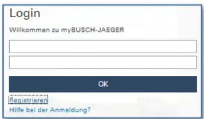 Busch-Jaeger 83342 - Schritt 1: Im myBUSCH-JAEGER Portal registrieren und anmelden - 1