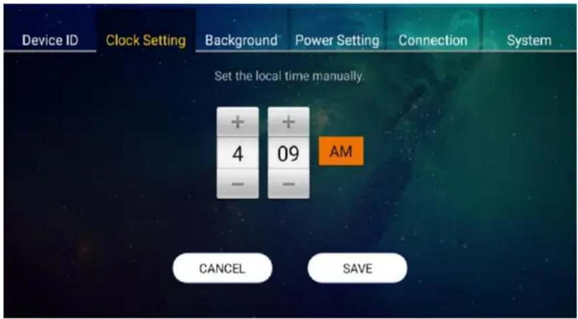 NorthVision VisionShare A20 - Clock Setting - 1