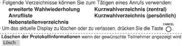 PANASONIC KX-T7633NE - Verwenden des Systemtelefons mit Display - 23