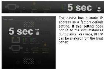 Lightware UMX-TPS-TX140 - Enable DHCP (Dynamic) IP Address - 1