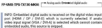 Lightware UMX-TPS-TX140 - Audio Select Button - 4