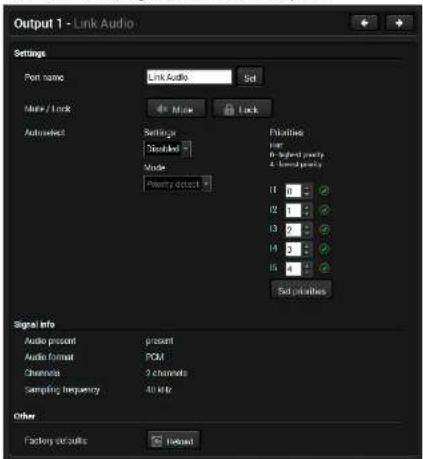 Lightware SW4-TPS-TX240 - Audio Outputs (TPS and HDMI) - 1