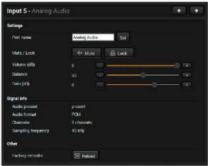 Lightware SW4-TPS-TX240 - Analog Audio Input - 1