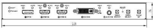 Lightware SW4-TPS-TX240 - Mechanical Drawings - 1