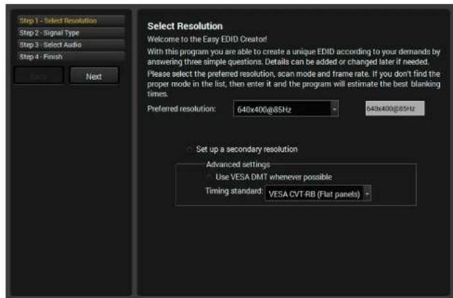 Lightware HDMI-OPT-TX200R - Creating an EDID - 1