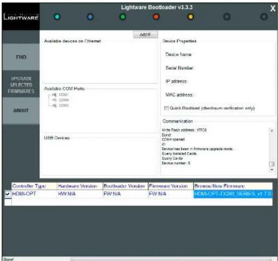 Lightware HDMI-OPT-TX200R - Step 6. Browse for the new firmware. - 1