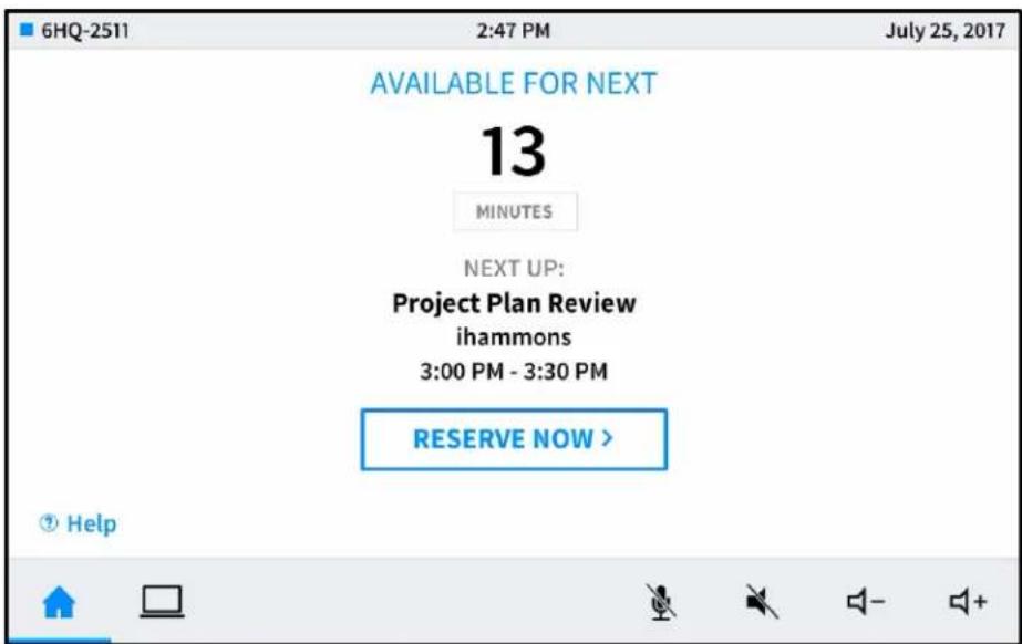 6HQ-2511 2:47 PM July 25, 2017 AVAILABLE FOR NEXT 13 MINUTES NEXT UP: Project Plan Review ihammons 3:00 PM - 3:30 PM RESERVE NOW > ⑦ Help