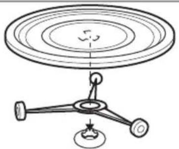 ZANUSSI ZFG21110WA - Inserting the turntable set - 1