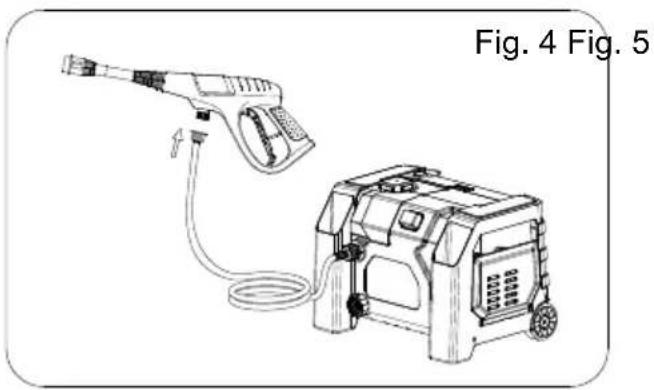 Yard Force YF1600A1 - Connect high-pressure hose to pressure washer (Fig. 3) - 3