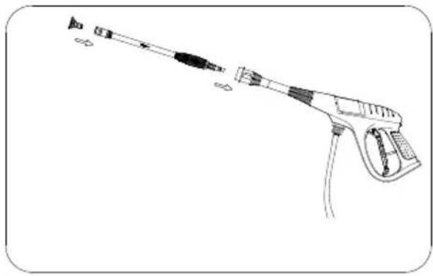 Yard Force YF1600A1 - Connect high-pressure hose to pressure washer (Fig. 3) - 4