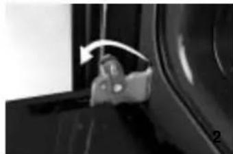 WHIRLPOOL OBU B00 W - To remount the door: - 2
