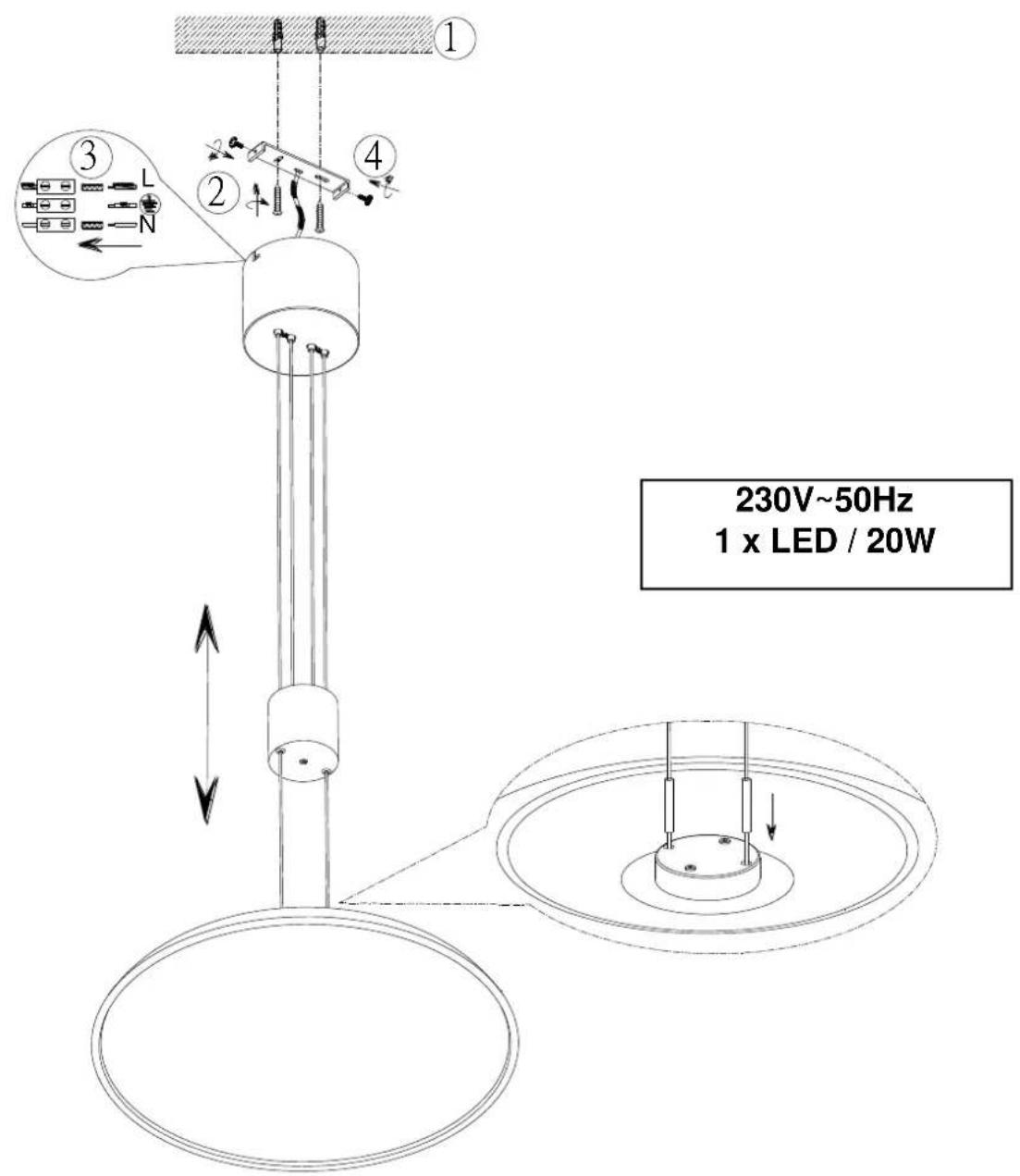 Trio Lighting Dazam - Art.-Nr.:323412028 - 1