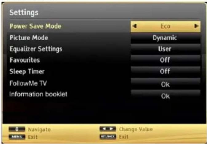 Walker WPS5014LED - Quick Menu - 1