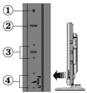 Walker WP4611LCD - LCD TV and Operating Buttons - 2
