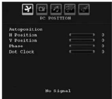 Walker WP4611LCD - PC Position Menu - 1