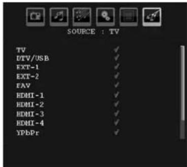 Walker WP4611LCD - Source Menu - 1