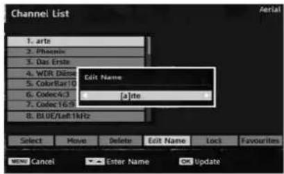 Walker WP4611LCD - Renaming channels - 1