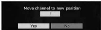 Walker WP4611LCD - Moving the channels in the channel list - 1