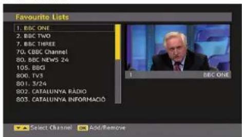 Walker WP4210IDTV - Setting Favourites - 1
