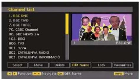 Walker WP4210IDTV - Renaming Channels - 1