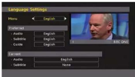 Walker WP4210IDTV - Language - 2