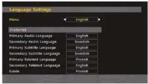 Walker WP4210IDTV - Language Settings - 1