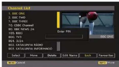 Walker WP4210IDTV - Adding Locks to Channels - 1
