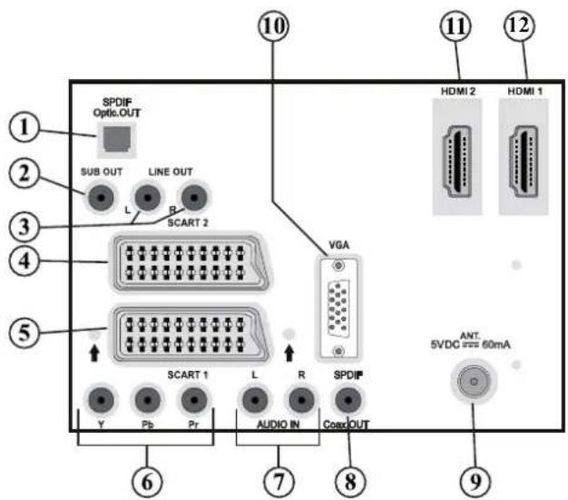 Walker WP4210IDTV - Viewing the Connections- Back Connectors - 1