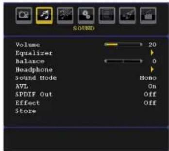 Walker WP4210IDTV - Sound Menu - 1