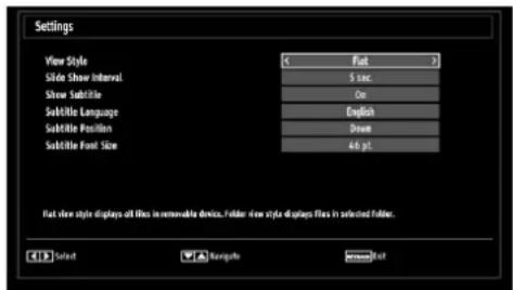 Walker WP4011LCD - Media Browser Settings - 1