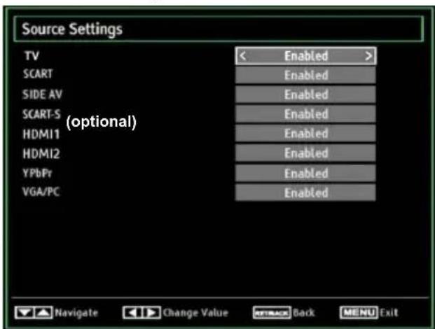 Walker WP32NBLED - Configuring Source Settings - 1