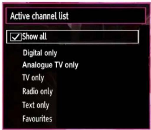 Walker WP32NBLED - Managing Stations: Sorting Channel List - 1