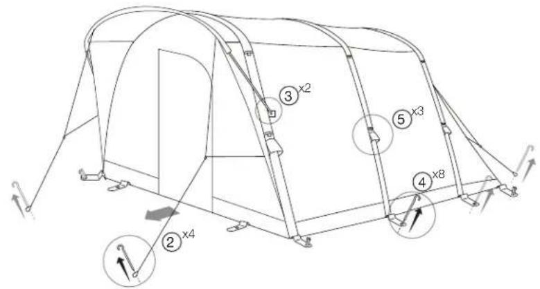 Vango Odyssey Air 500 Villa - TAKING DOWN & PACKING - 3