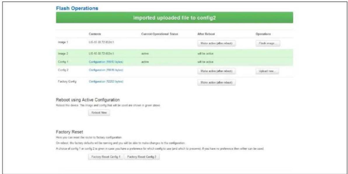 Virtual Access GW3300 - Importing a configuration file using the web interface for software version 72.002 and above - 2