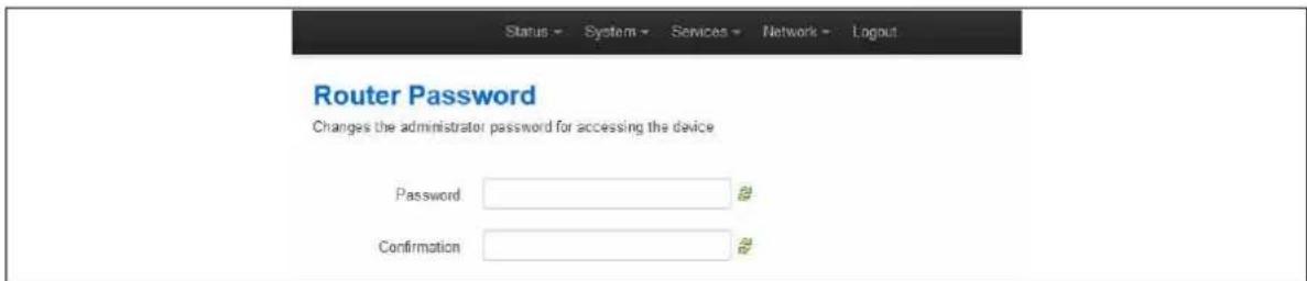 Virtual Access GW3300 - Configuring the password using the web interface - 1