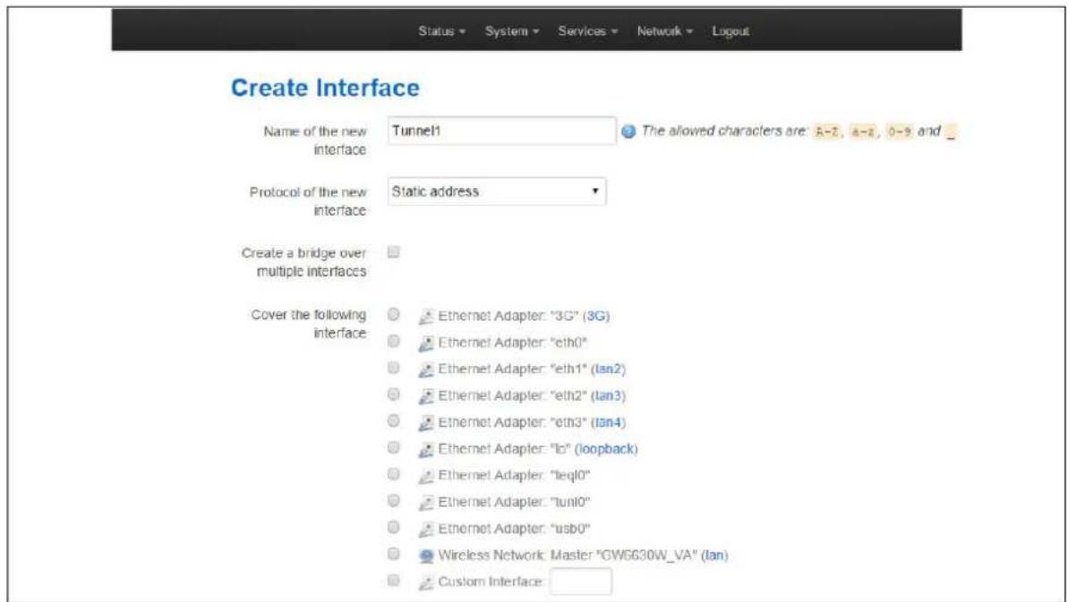 Virtual Access GW3300 - Creating a GRE connection using the web interface - 1