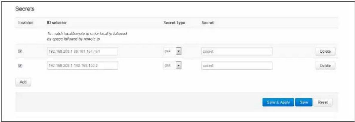 Virtual Access GW3300 - Configure secret settings - 1