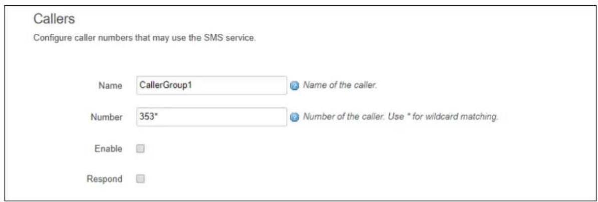 Virtual Access GW3300 - Mobile manager: callers - 1
