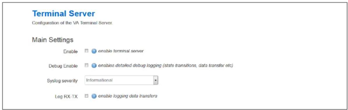 Virtual Access GW3300 - Configure main settings - 1