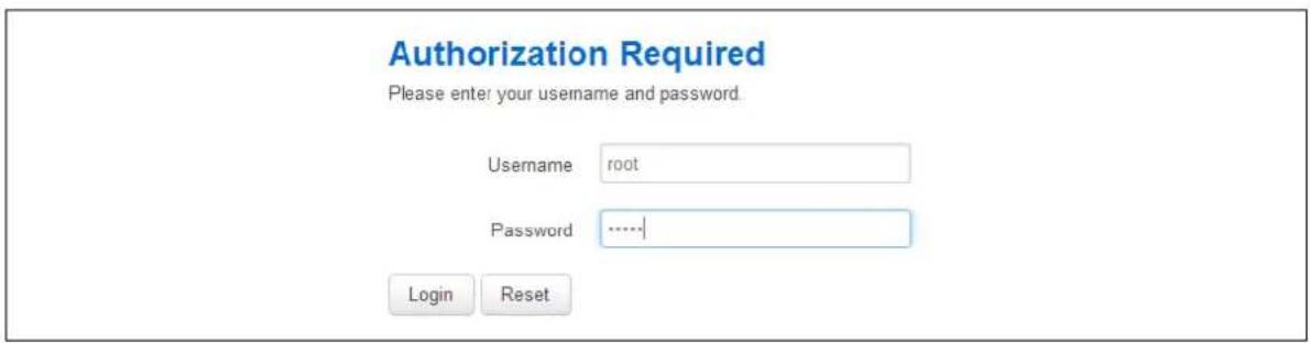 Virtual Access GW3300 - Accessing the router over Ethernet using the web interface - 1