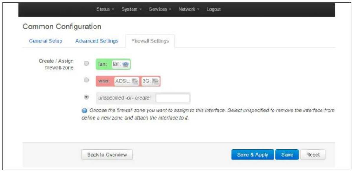 Virtual Access GW3300 - GRE connection: firewall settings - 1