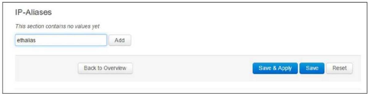 Virtual Access GW3300 - IP-alias using the web - 1