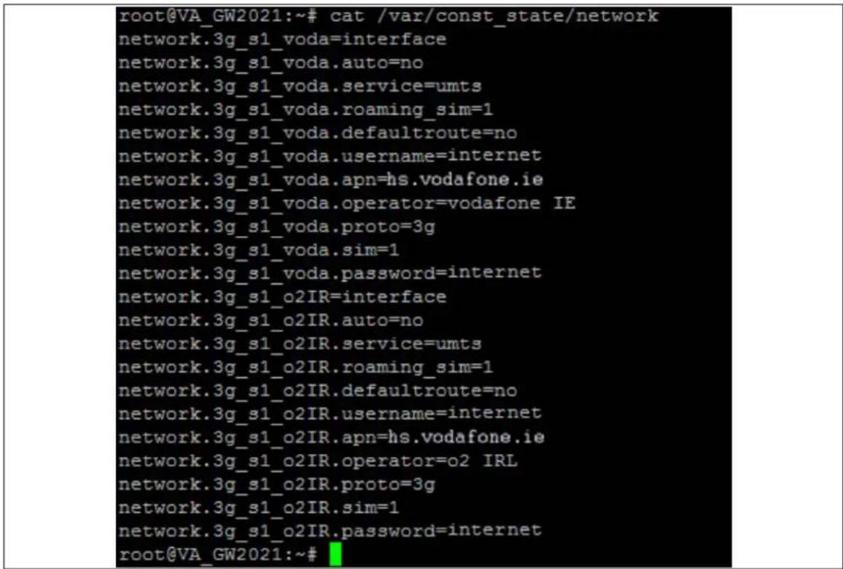 Virtual Access GW3300 - Automatic operator selection diagnostics via UCI - 1